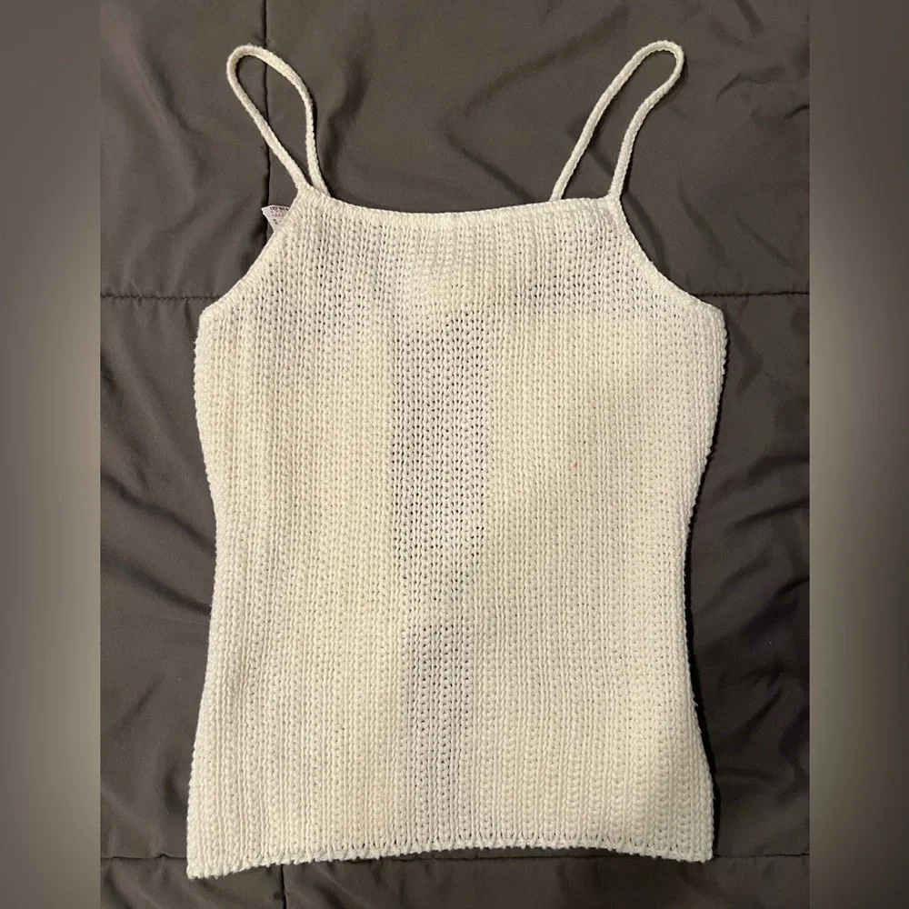 White House Black Market White Knit Tank Top - Picture 2 of 2